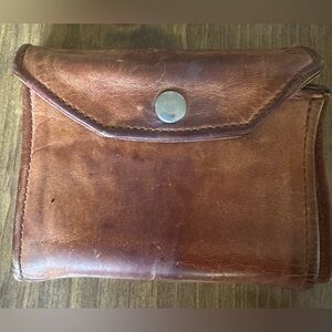 Mens Vintage distressed Western billfold wallet Awesome!